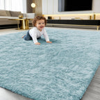Fluffy High Pile Rugs Living Room Large Anti
