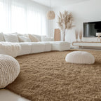 Fluffy High Pile Rugs Living Room Large Anti