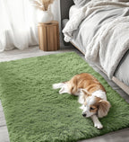 Fluffy High Pile Rugs Living Room Large Anti