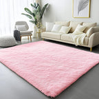 Fluffy High Pile Rugs Living Room Large Anti