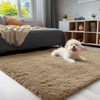 Fluffy High Pile Rugs Living Room Large Anti