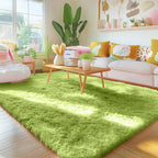 Fluffy High Pile Rugs Living Room Large Anti