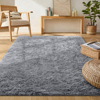 Fluffy High Pile Rugs Living Room Large Anti