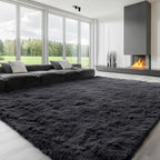 Fluffy High Pile Rugs Living Room Large Anti