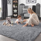 Fluffy High Pile Rugs Living Room Carpet