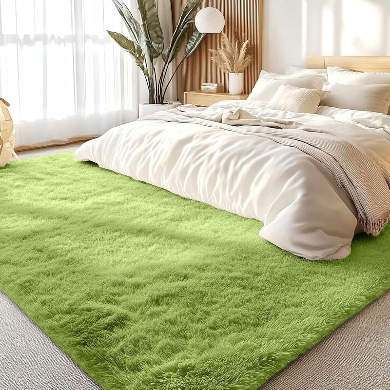 Fluffy High Pile Rugs Living Room Large Carpet