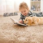 Fluffy High Pile Rugs Living Room Large Carpet