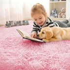 Fluffy High Pile Rugs Living Room Large Carpet