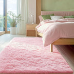 Fluffy High Pile Rugs Living Room Large Carpet