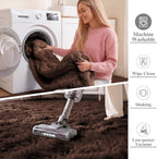 Fluffy High Pile Rugs Living Room Large Carpet