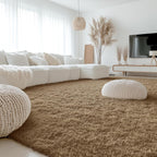 Fluffy High Pile Rugs Living Room Large Carpet