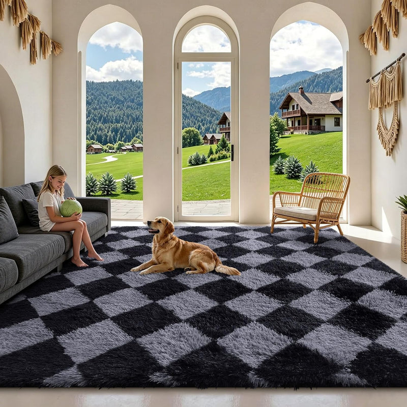 Fluffy Large Rugs Living Room