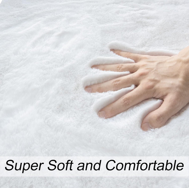 Fluffy Living Room Furry Rugs for Washable Shaggy