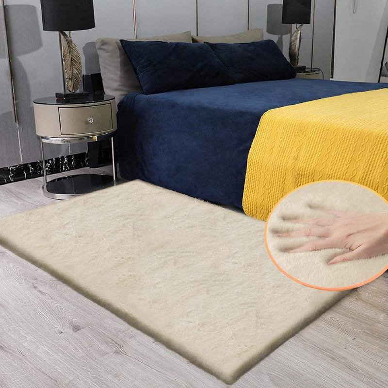 Fluffy Living Room Furry Rugs for Washable Shaggy