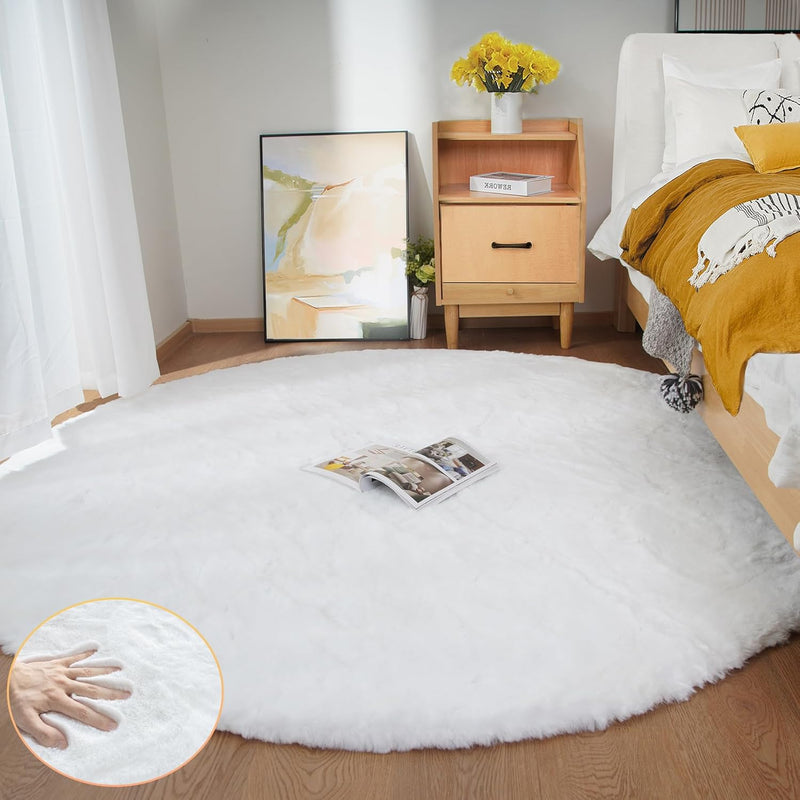 Fluffy Living Room Furry Rugs for Washable Shaggy