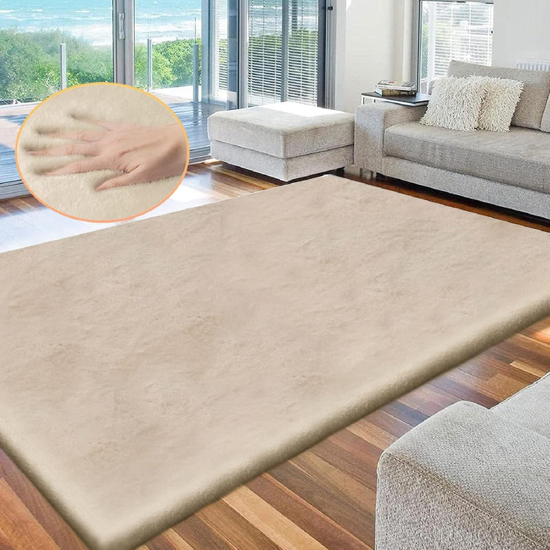 Fluffy Living Room Furry Rugs for Washable Shaggy