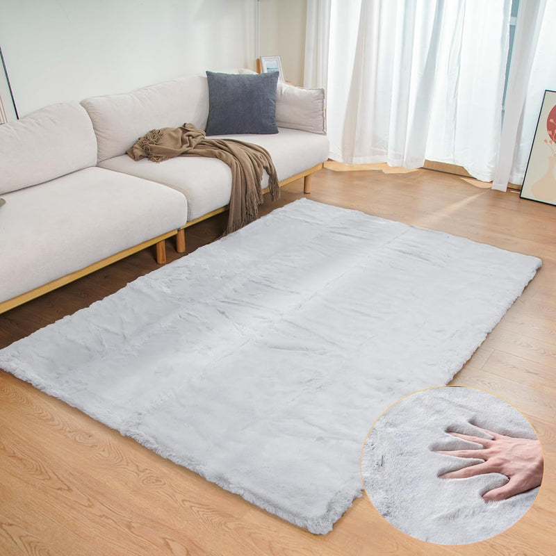 Fluffy Living Room Furry Rugs for Washable Shaggy