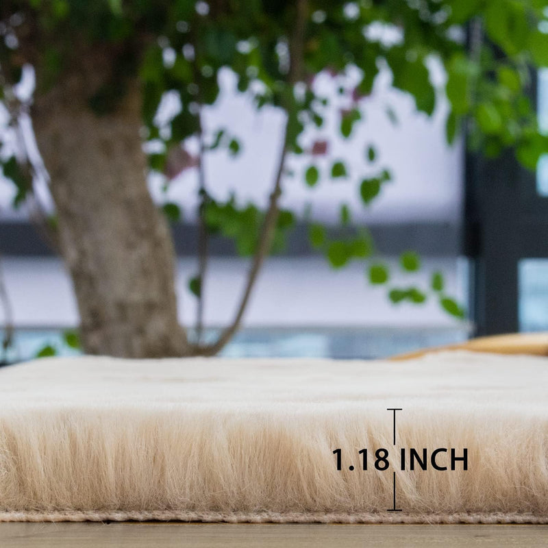 Fluffy Living Room Furry Rugs for Washable Shaggy