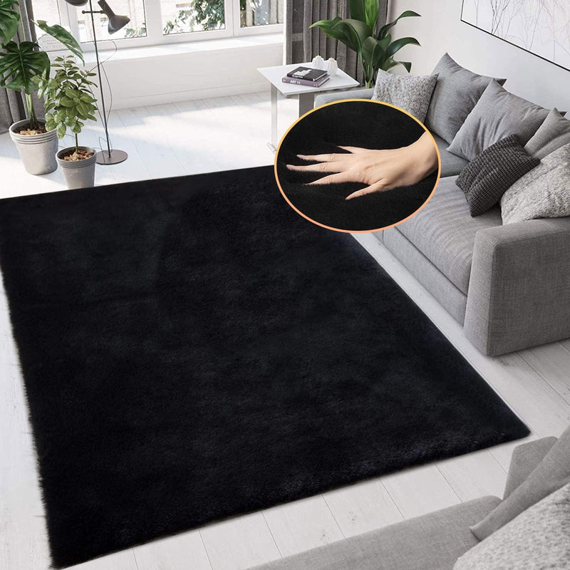 Fluffy Living Room Furry Rugs for Washable Shaggy