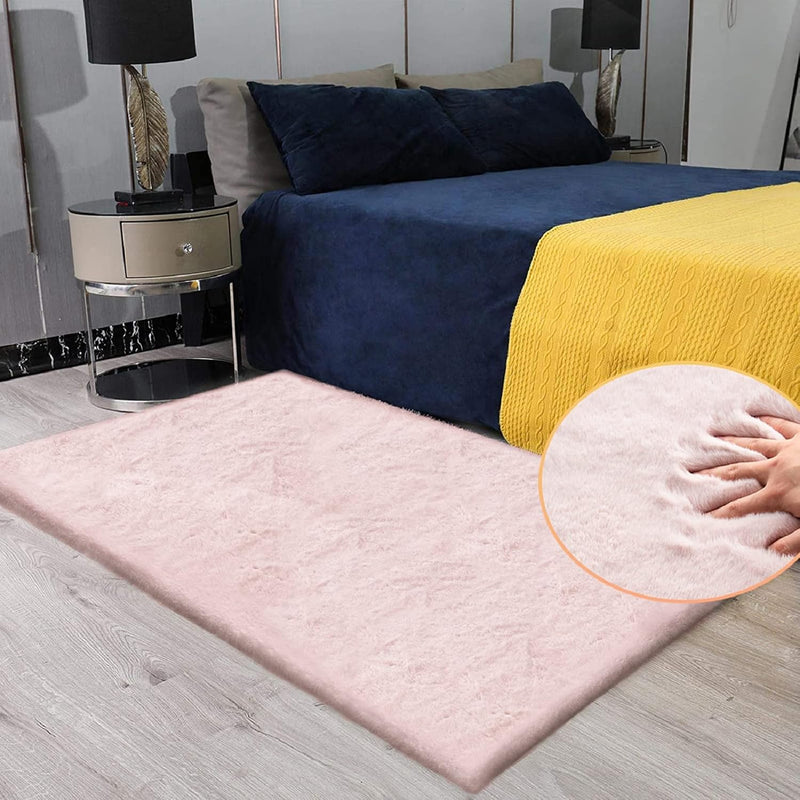 Fluffy Living Room Furry Rugs for Washable Shaggy