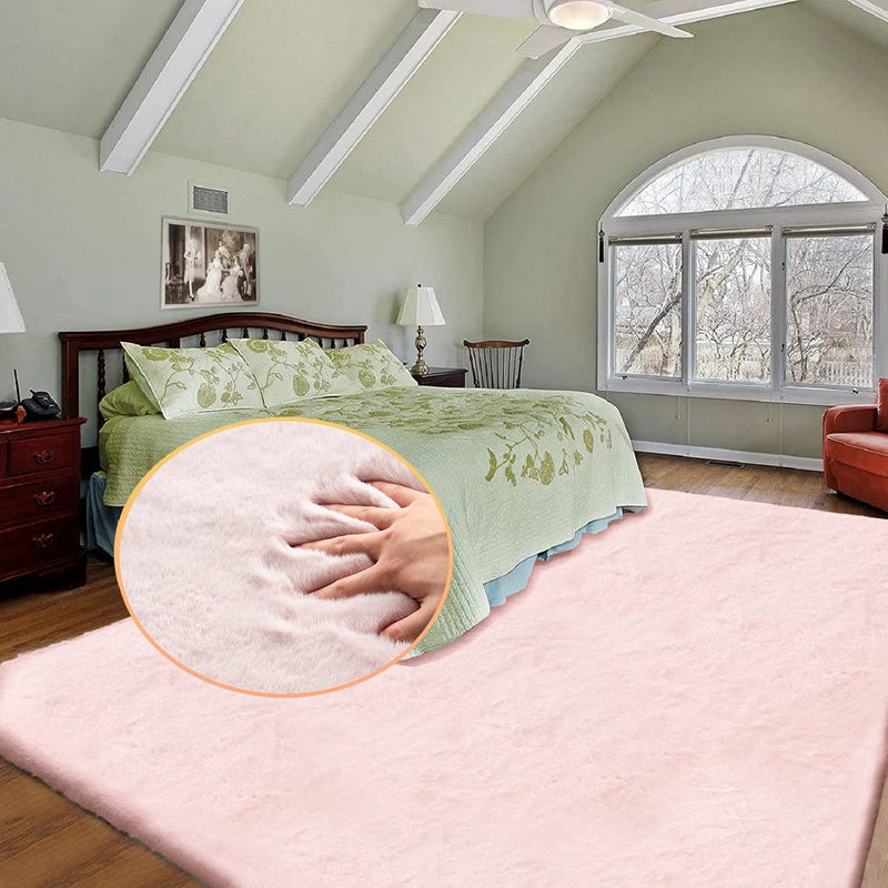 Fluffy Living Room Furry Rugs for Washable Shaggy