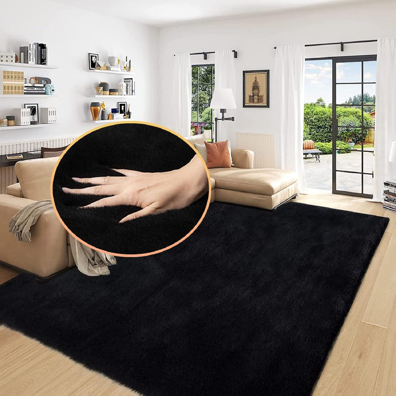 Fluffy Living Room Furry Rugs for Washable Shaggy
