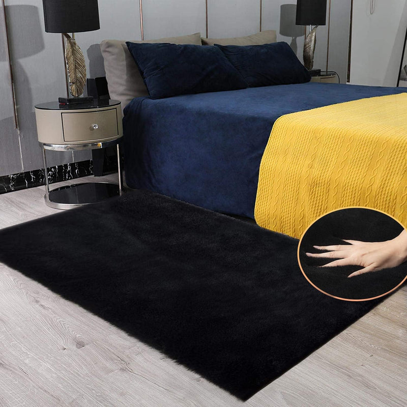 Fluffy Living Room Furry Rugs for Washable Shaggy
