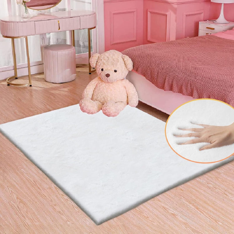 Fluffy Living Room Furry Rugs for Washable Shaggy