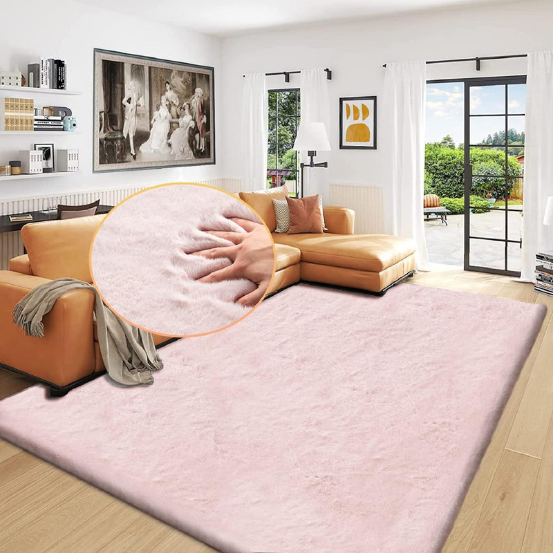 Fluffy Living Room Furry Rugs for Washable Shaggy