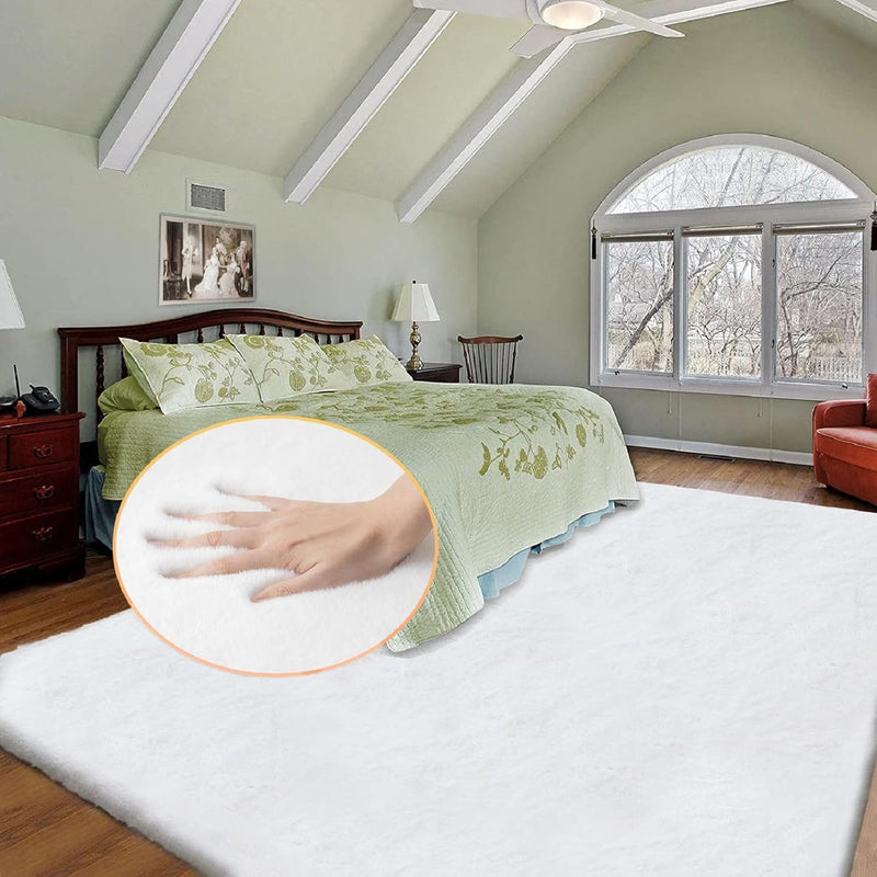 Fluffy Living Room Furry Rugs for Washable Shaggy