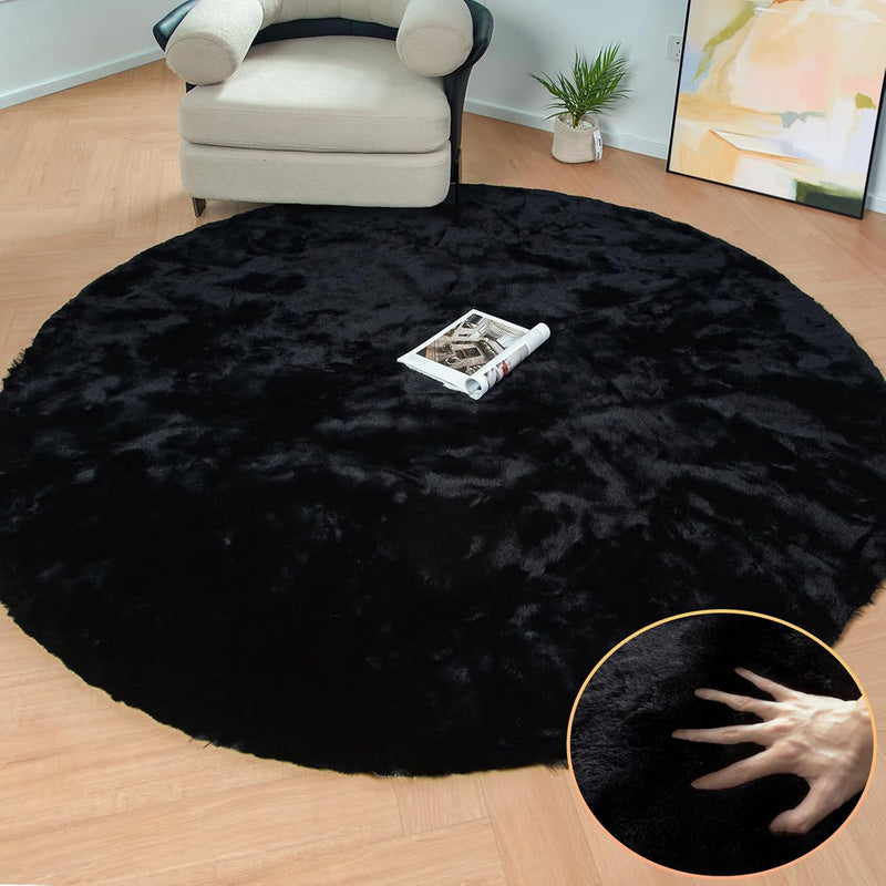 Fluffy Living Room Furry Rugs for Washable Shaggy