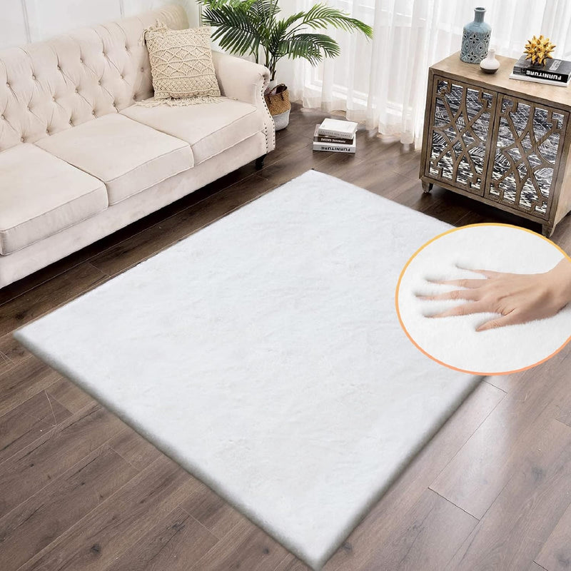 Fluffy Living Room Furry Rugs for Washable Shaggy