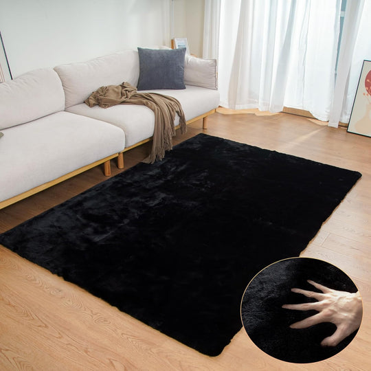 Fluffy Living Room Furry Rugs for Washable Shaggy
