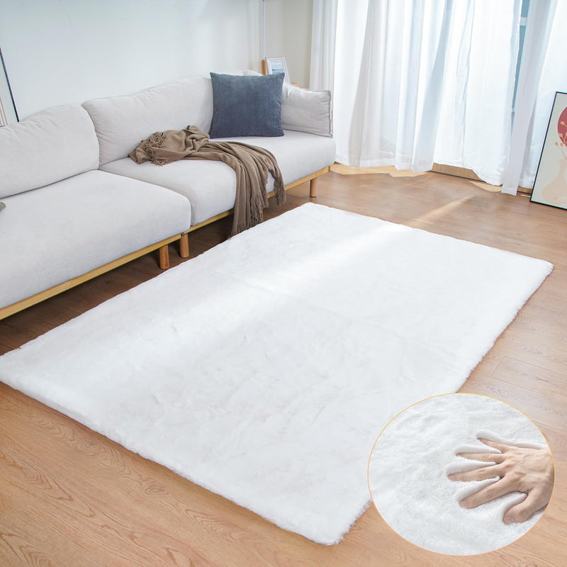 Fluffy Living Room Furry Rugs for Washable Shaggy