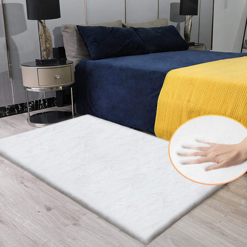 Fluffy Living Room Furry Rugs for Washable Shaggy