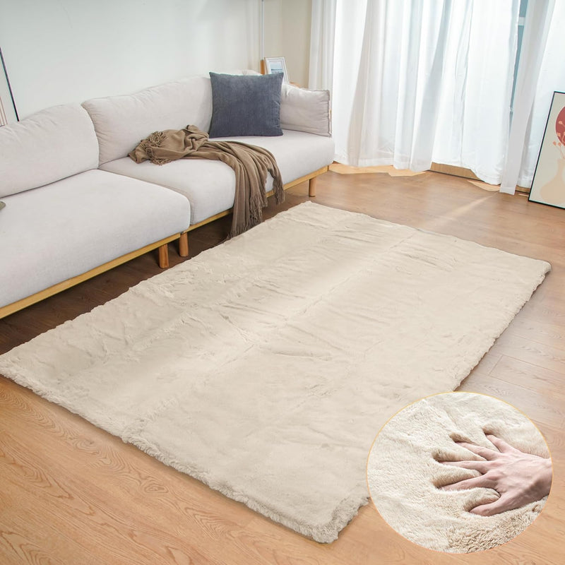 Fluffy Living Room Furry Rugs for Washable Shaggy