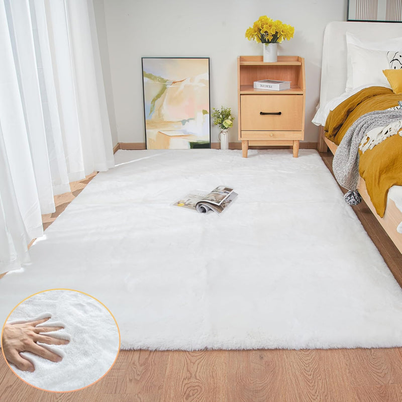 Fluffy Living Room Furry Rugs for Washable Shaggy