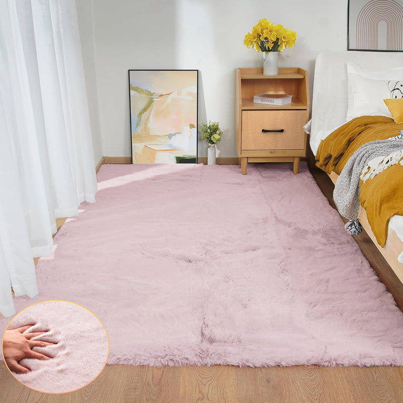 Fluffy Living Room Furry Rugs for Washable Shaggy