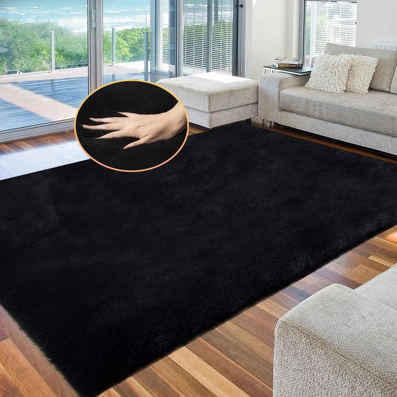 Fluffy Living Room Furry Rugs for Washable Shaggy