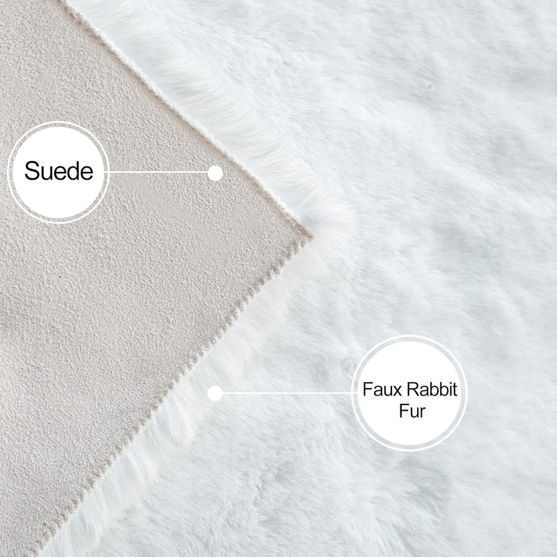 Fluffy Living Room Furry Rugs for Washable Shaggy