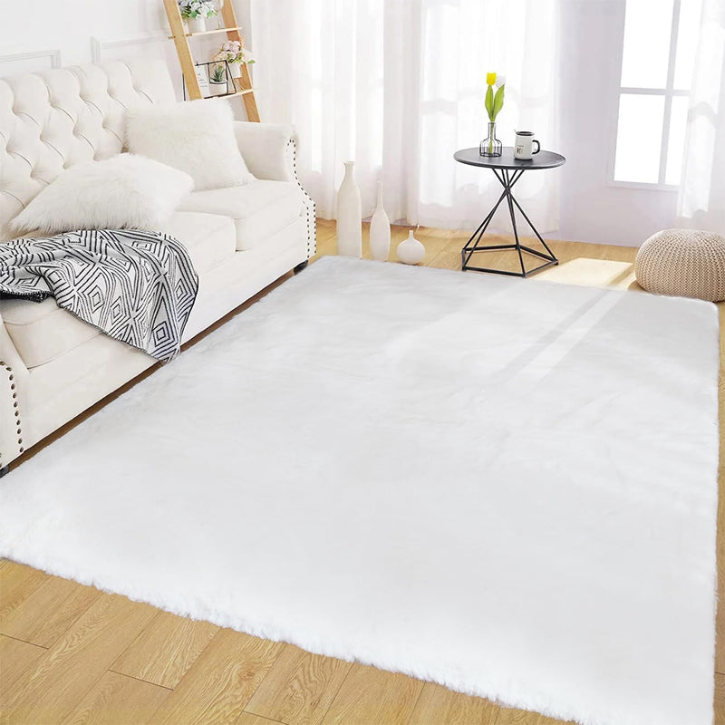 Fluffy Rug Washable Non-Slip Faux