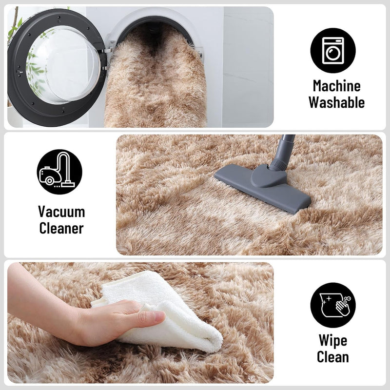 Fluffy Rugs Living Room Soft Large Carpet
