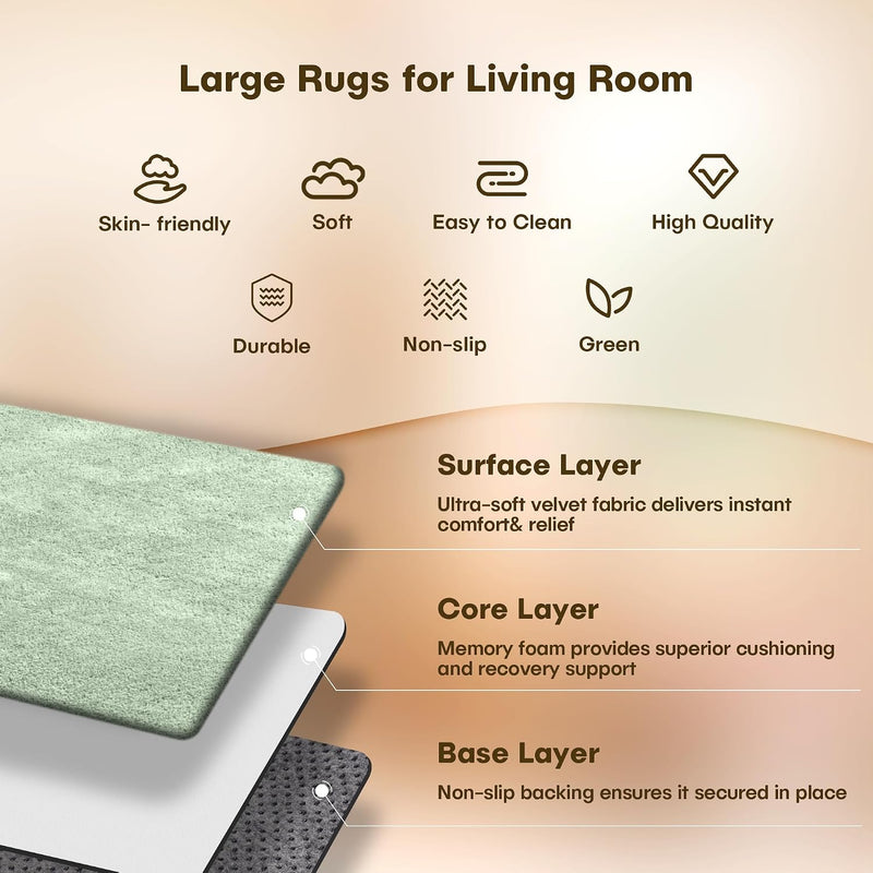 Fluffy Rugs Living Room Soft Shaggy Carpet