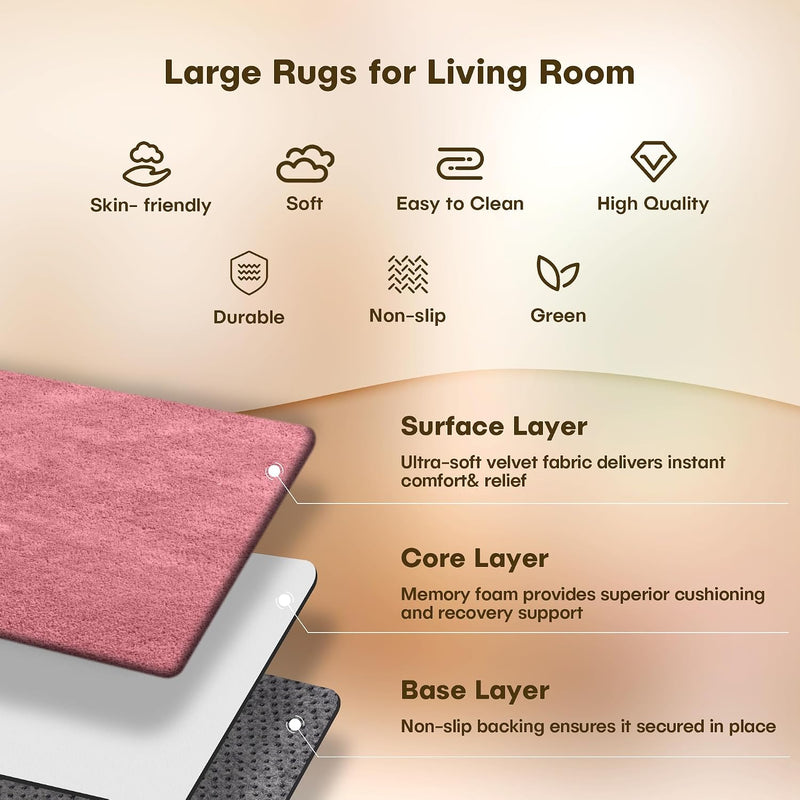 Fluffy Rugs Living Room Soft Shaggy Carpet