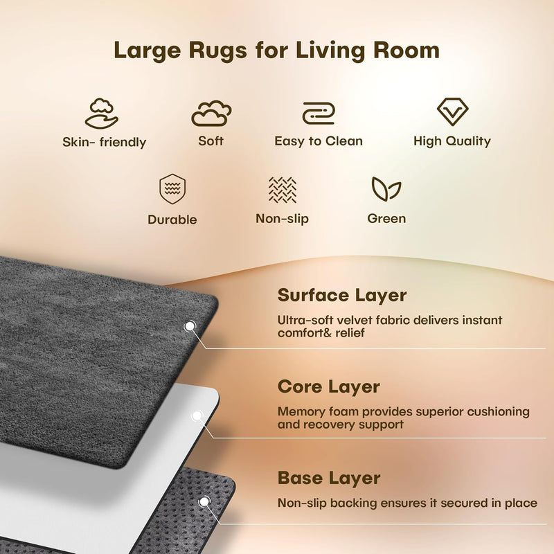 Fluffy Rugs Living Room Soft Shaggy Carpet