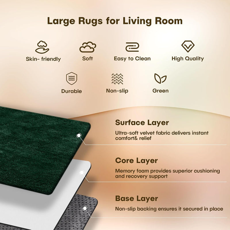 Fluffy Rugs Living Room Soft Shaggy Carpet