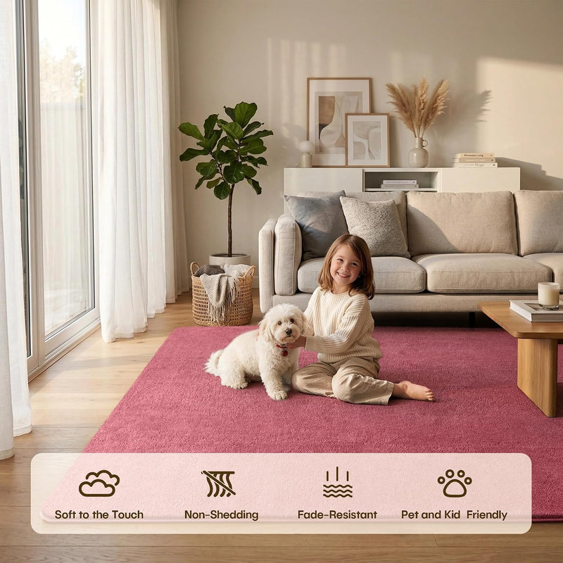 Fluffy Rugs Living Room Soft Shaggy Carpet