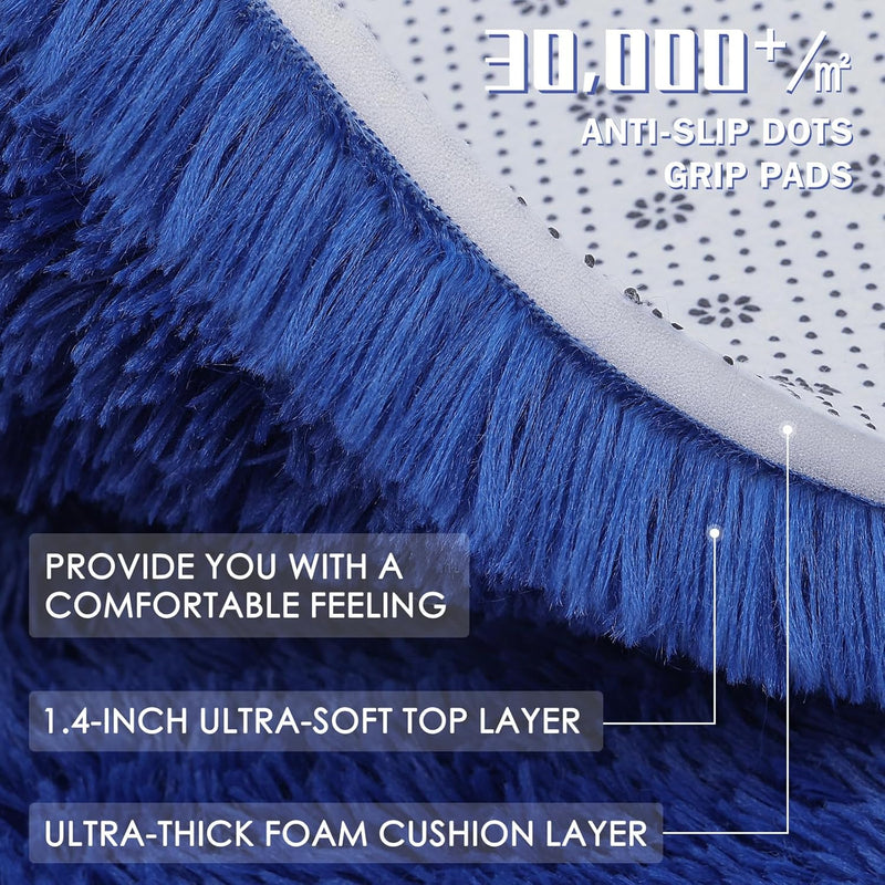 Fluffy Shaggy Rugs Living Room Large Anti Slip