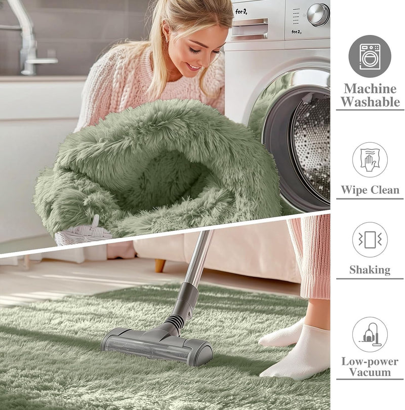 Fluffy Shaggy Rugs Living Room Large Anti Slip