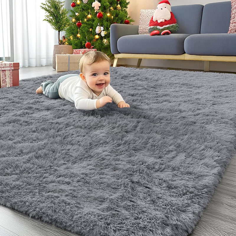 Fluffy Shaggy Rugs Living Room Large Anti Slip